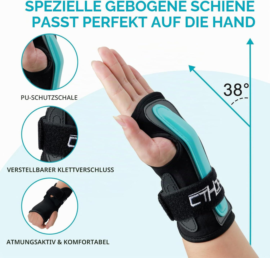 Handgelenkschoner für Snowboarden, Skifahren, Skateboarden, Sport-Handgelenkstützschutz (1 Paar), S