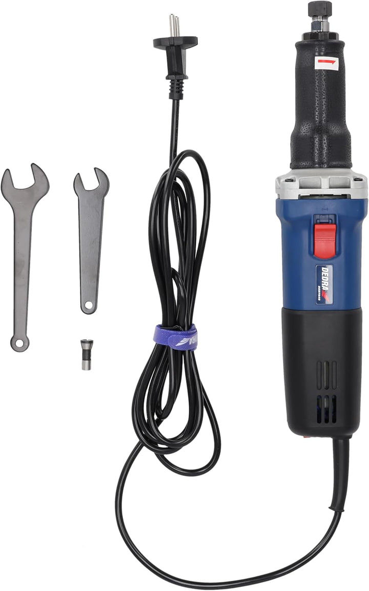 DEDRA Geradschleifer 550W, Schaft 6 mm, 3m kabel, 7000-34000 U/Min, gewicht 1,75kg, softgrip mit Ein