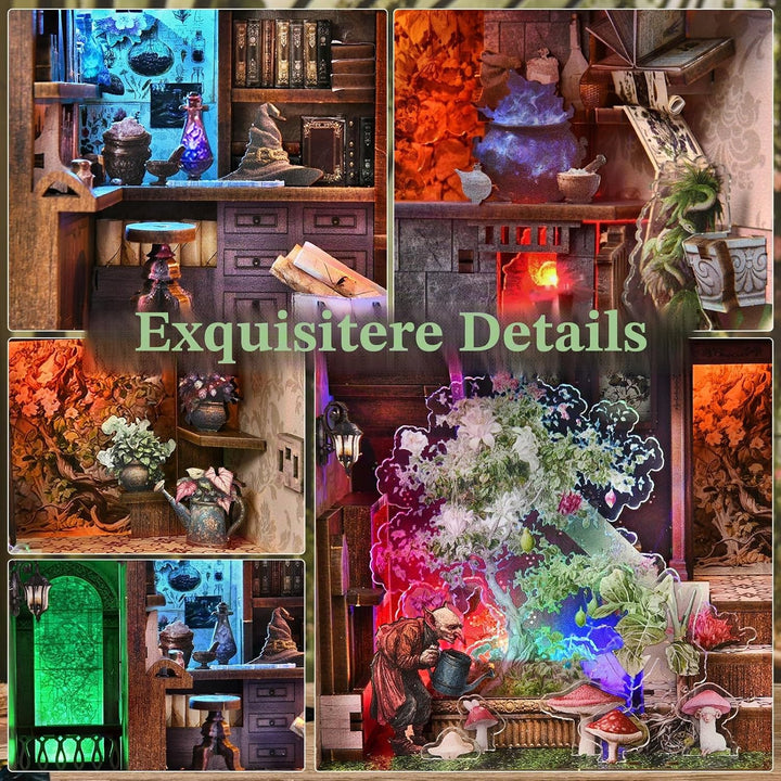 MiniCity DIY Book Nook Kit, Miniatur Puppenhäuser Haus Kit, Bookshelf Decor, Bücherecke, Booknook Hä