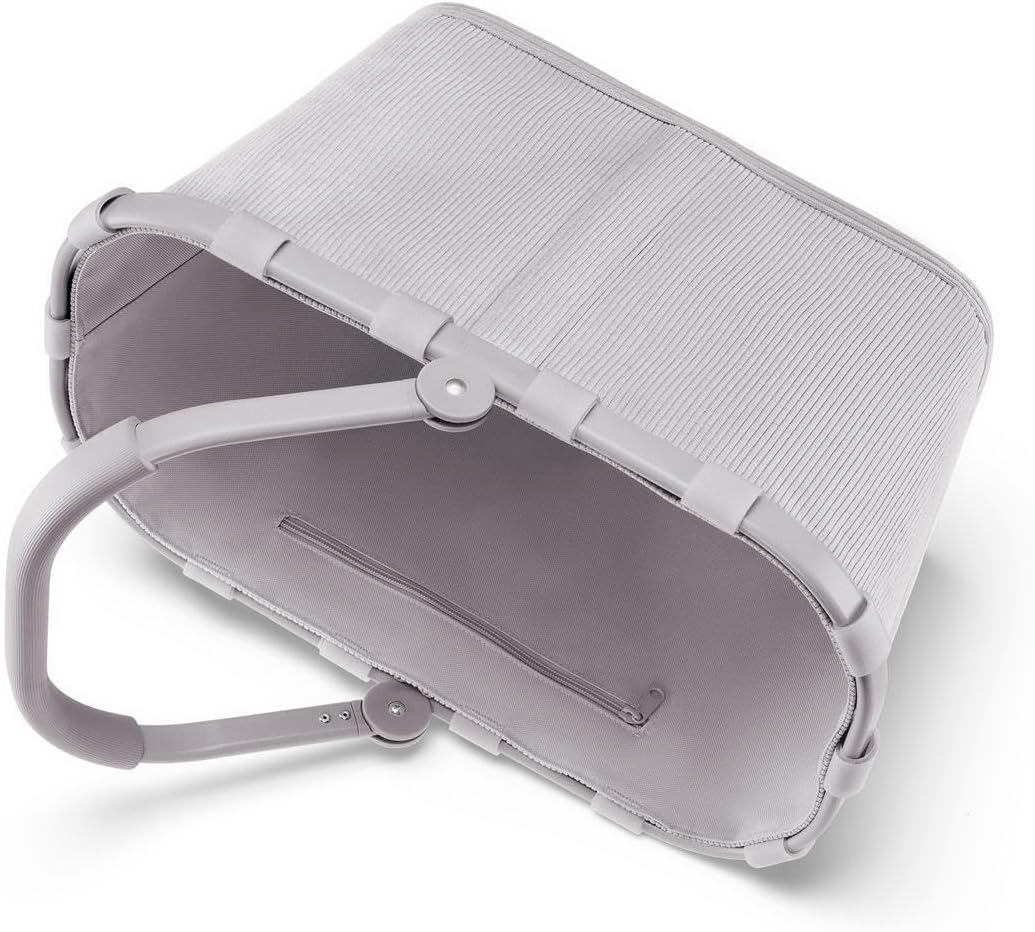 reisenthel carrybag Cord Grey – Stabiler Einkaufskorb mit viel Stauraum und praktischer Innentasche