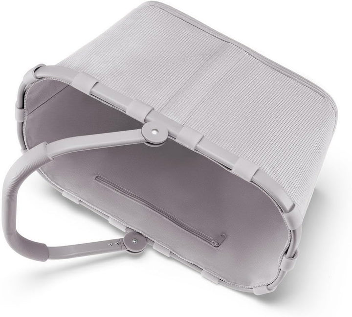 reisenthel carrybag Cord Grey – Stabiler Einkaufskorb mit viel Stauraum und praktischer Innentasche