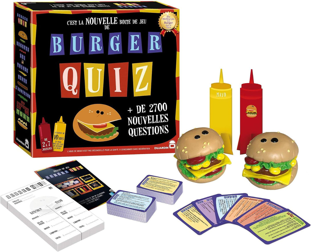 Dujardin - Burger Quiz – Gesellschaftsspiele, 01095, Mehrfarbig