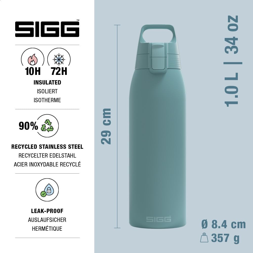 Sigg - Isolierte Trinkflasche - Thermosflasche Shield Therm One - Kohlensäurehaltige Getränke - Ausl