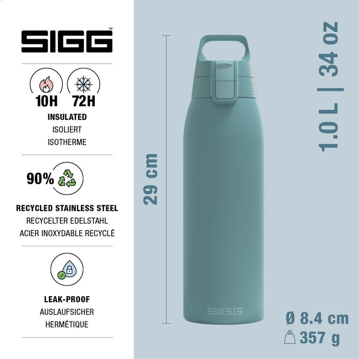 Sigg - Isolierte Trinkflasche - Thermosflasche Shield Therm One - Kohlensäurehaltige Getränke - Ausl