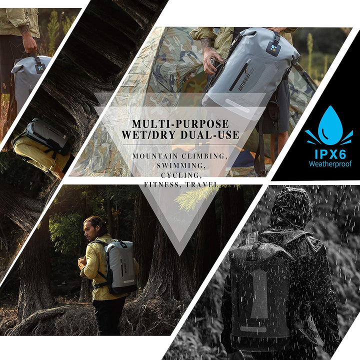 IDRYBAG Wasserdichter Rucksack Dry Bag 20L/30L/40L, schwimmender trockener Rucksack wasserdicht für