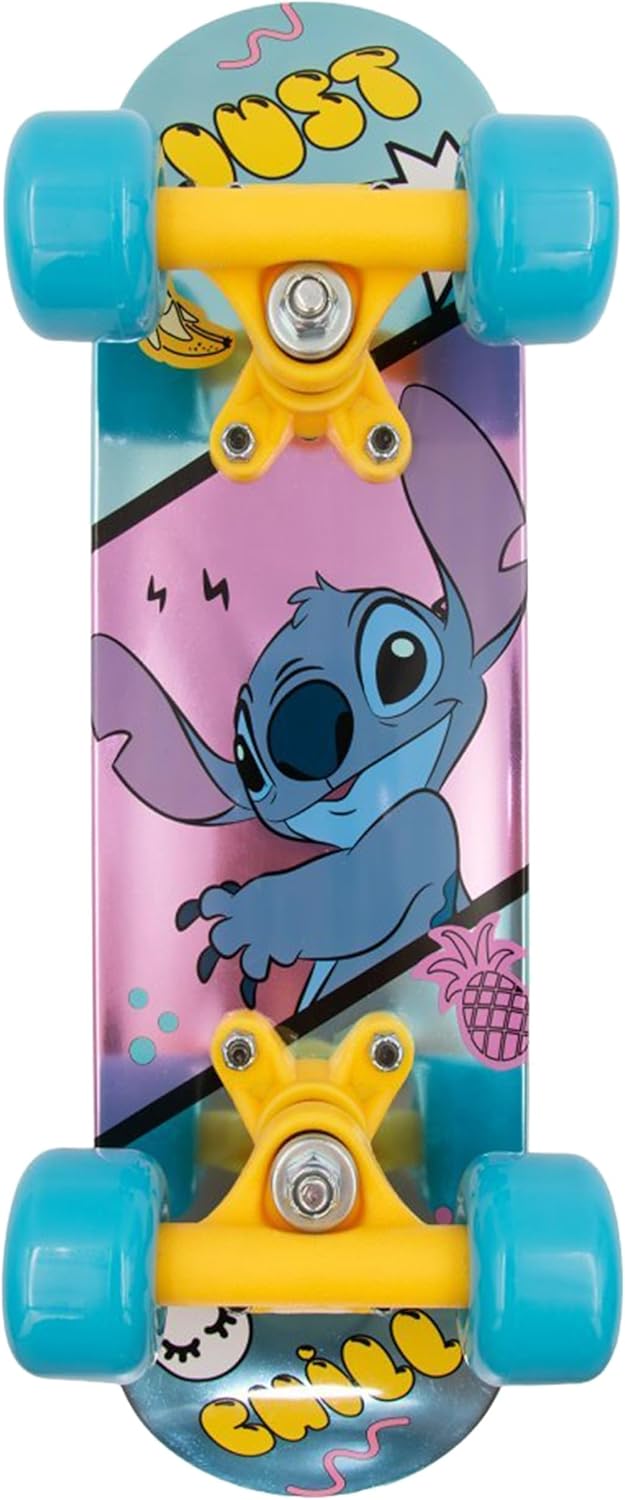 Paw Patrol Chase Holz Skateboard für Jungen 61cm, rutschfestes Brett 20-50kg Stitch, Stitch