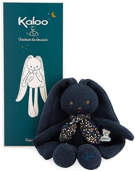 Kaloo - Lapinoo - Pantin Lapin - Baby Plüsch Jersey und Strick - 25 cm - Farbe Nachtblau - Sehr weic