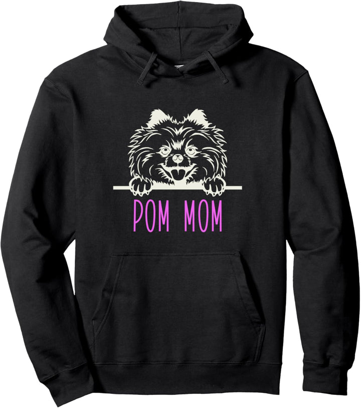 Pom Mom with Pomeranian Dog Pullover Hoodie