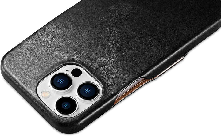 Mobiskin Hülle kompatibel mit Apple iPhone 13 PRO (6,1 Zoll), Handyhülle mit echtem Leder, Case, Sch