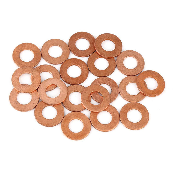 X AUTOHAUX 20stk. Kupfer Unterlegscheibe Flachdichtring für Auto 10 x 21 x 1,5 mm