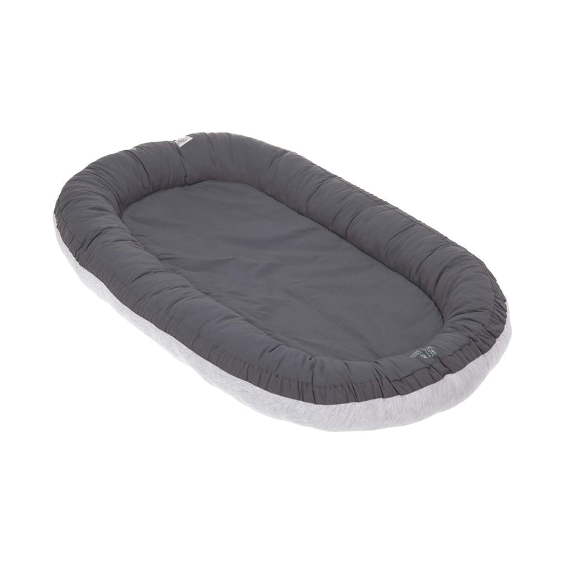 LÄSSIG 1542017236 Baby Nestchen Babynest Säugling Bio-Baumwolle/Baby Nest anthracite, grau, 900 g