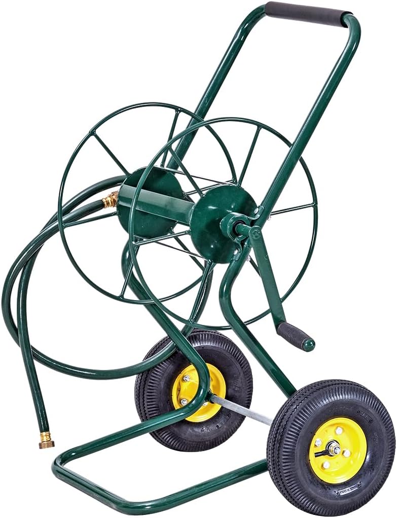 SOARS Schlauchwagen Metall, Schlauchaufroller für 3/4" Schlauch, Schlauchtrommel mit tropffreie Dreh