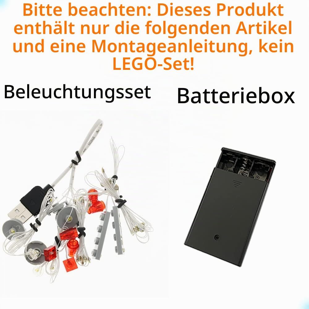GEAMENT LED Licht-Set Kompatibel mit Lego Ghostbusters Ecto-1 - Beleuchtungsset für Creator 10274 Ba