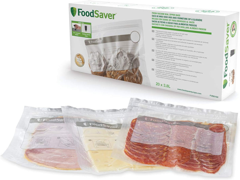 FoodSaver, wiederverwendbare Vakuumbeutel mit Zippverschluss | für FoodSaver Lebensmittel-Vakuumiere