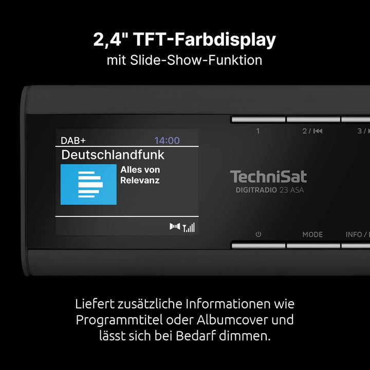 TechniSat DIGITRADIO 23 ASA – Küchen Unterbauradio mit ASA DAB+ &amp; Farbdisplay Schwarz, DAB+ &amp; Farbdi