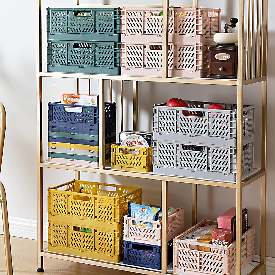 Spesh 2 Stücke Klappboxen Faltbar Aufbewahrungskorb Plastik Klappkisten Kunststoff Stabil Lagerkiste