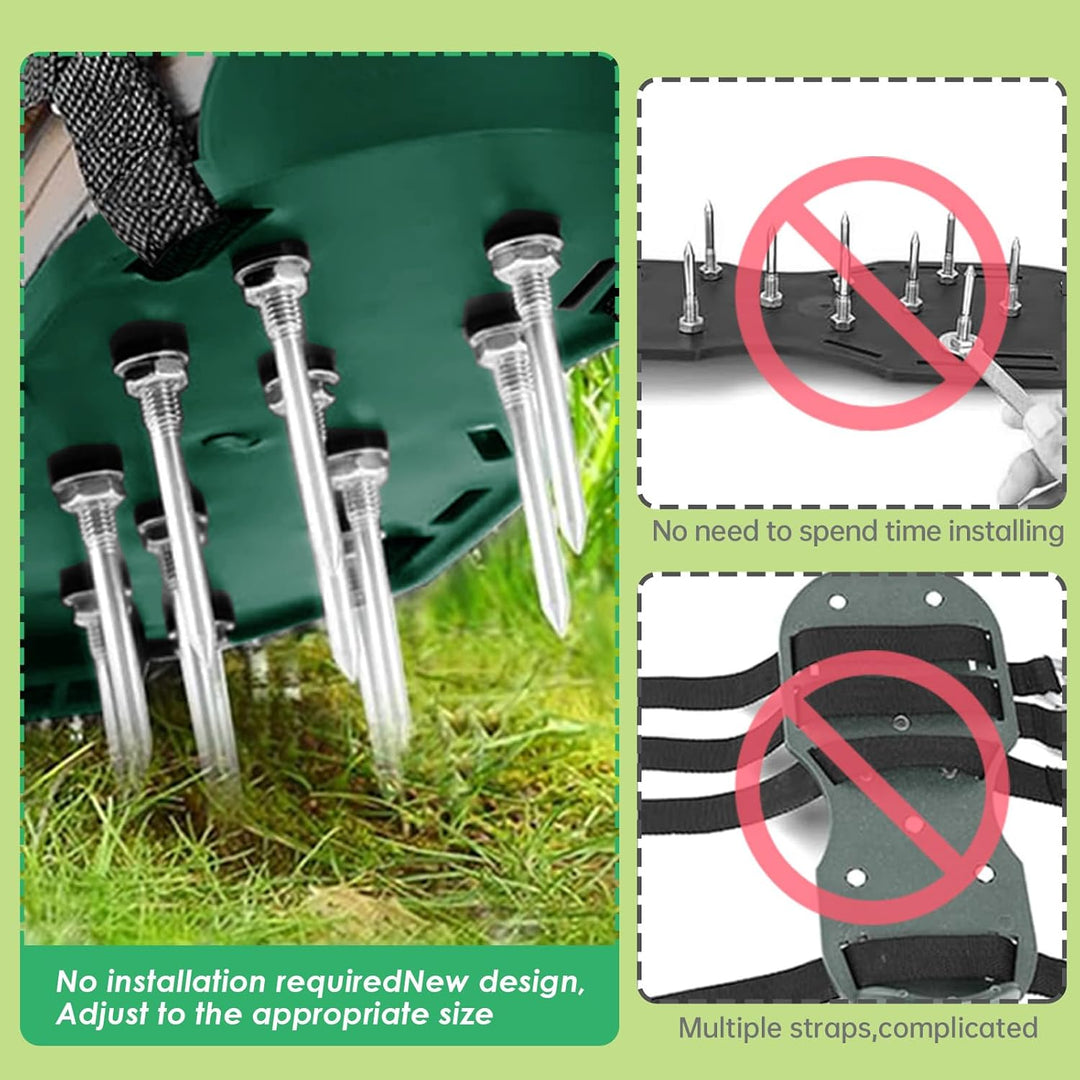 Rasenlüfter-Schuhe – Nagelschuhe Rasenlüfter für effektives Rasen Belüften, Aerifizierer für Rasen m