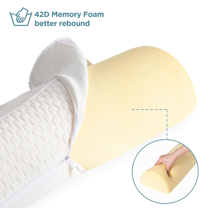 HBselect 2 Bettgitter Memory Schaumgummi mit abziebarer Decke für Kleinkind Baby Kinder voll weich B