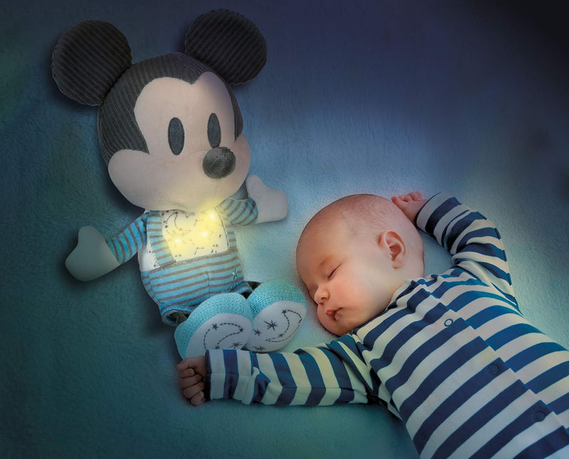 Clementoni 17394 Mickey Disney Baby Goodnight Plüsch, Lernspielzeug für Kleinkinder, weiss, One Size