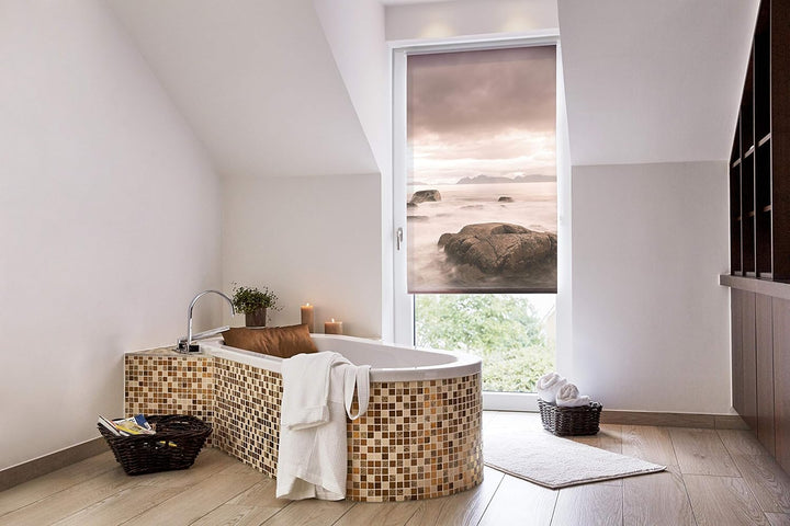 Lichtblick Klemmfix Tageslicht-Rollo mit Motiv, ohne Bohren, Blickdicht, Seitenzugrollo, Made in Ger