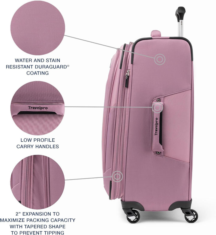 Travelpro Maxlite 5 Softside erweiterbares aufgegebenes Gepäck mit 4 Spinnerrädern, Leichter Koffer,