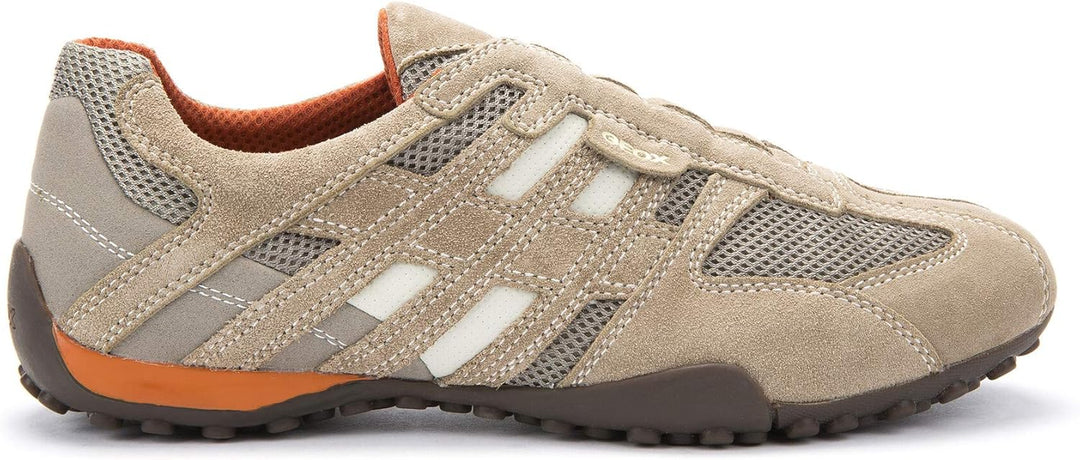 Geox Jungen Uomo Snake L Sneakers 39 EU Beige Dk Orange, 39 EU Beige Dk Orange