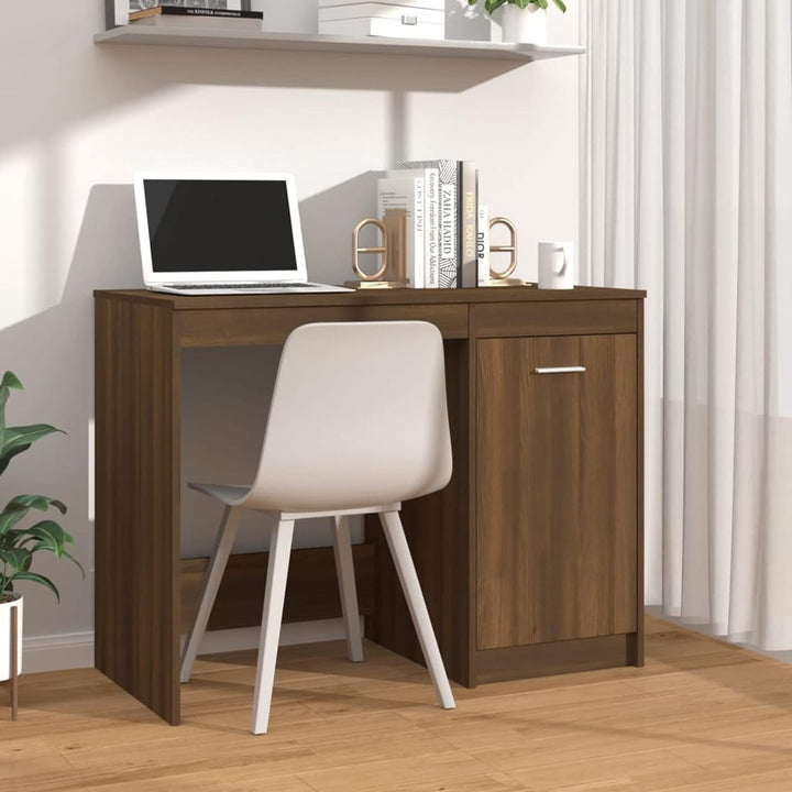 Susany Schreibtisch mit Eingebauten Schrank Computertisch Bürotisch Laptoptisch Büromöbel PC Tisch A