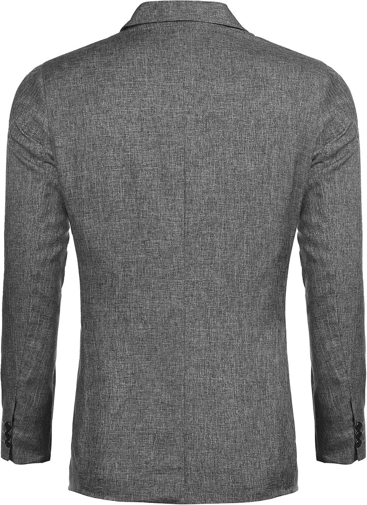 COOFANDY Herren Sakko Sportlich Modern Freizeit Blazer Jackett 1 Knopf Business Anzugjacke Regular F
