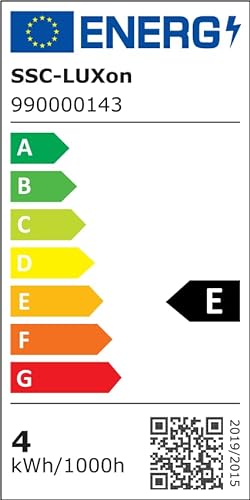 SSC-LUXon 6 Stück RW-2 Einbaustrahler LED flach IP44 Alu für Bad & Aussen - mit 5W LED Modul warmwei