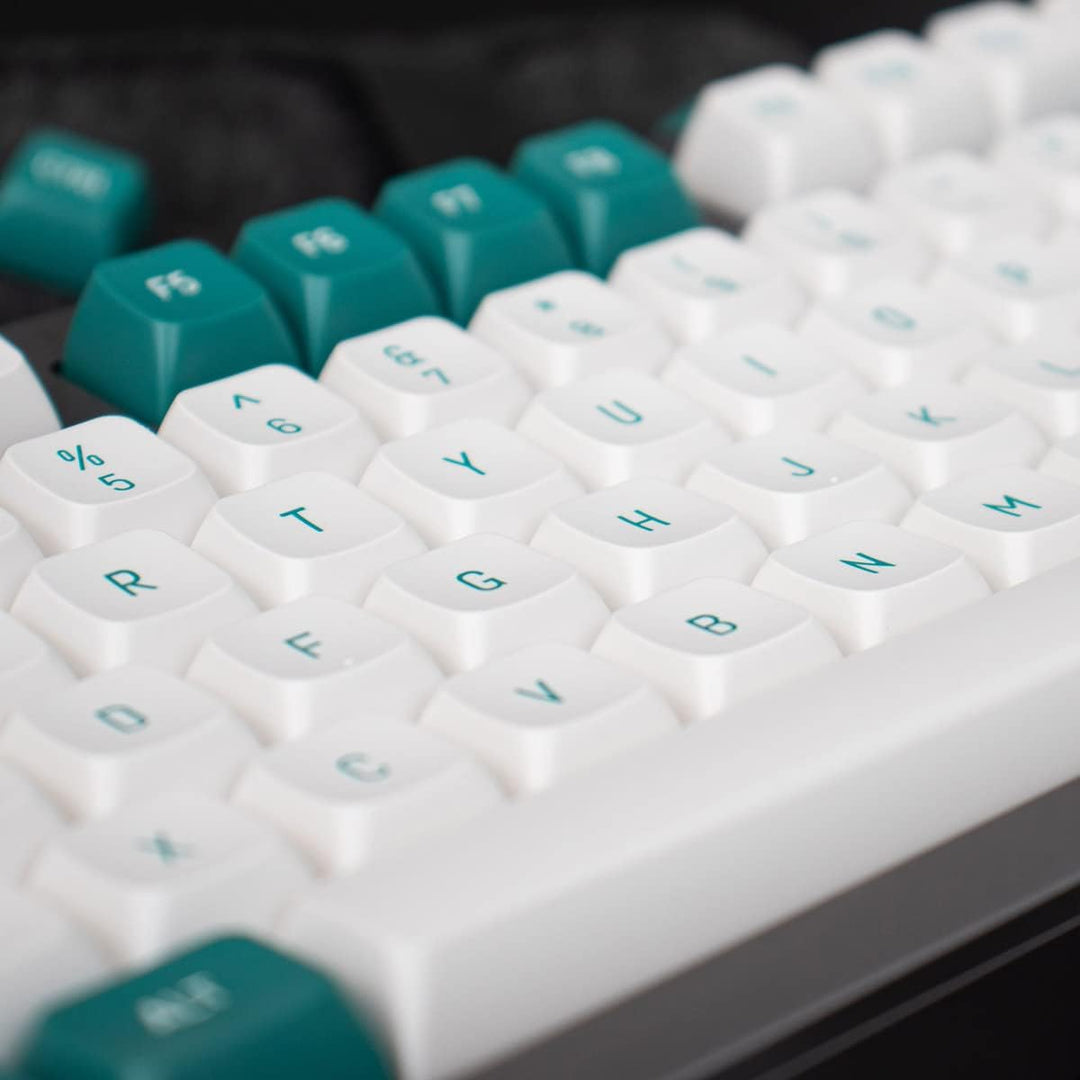 mintcaps dunkelgrünes weisses Tastenkappen-Set 150 Tasten MSA-Profil Double Shot ISO/ANSI-Layout für