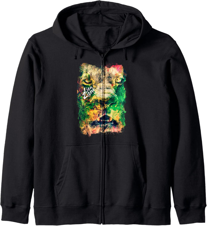 Lion Of Judah Jamaika Rasta Flagge Reggae Roots Zion Dreads Kapuzenjacke