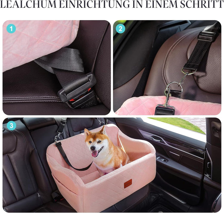 Haustier-Autositz für grosse Hunde, weicher Stoff, Haustier-Reisebett-Füllung, Memory-Schaum, Zwei S