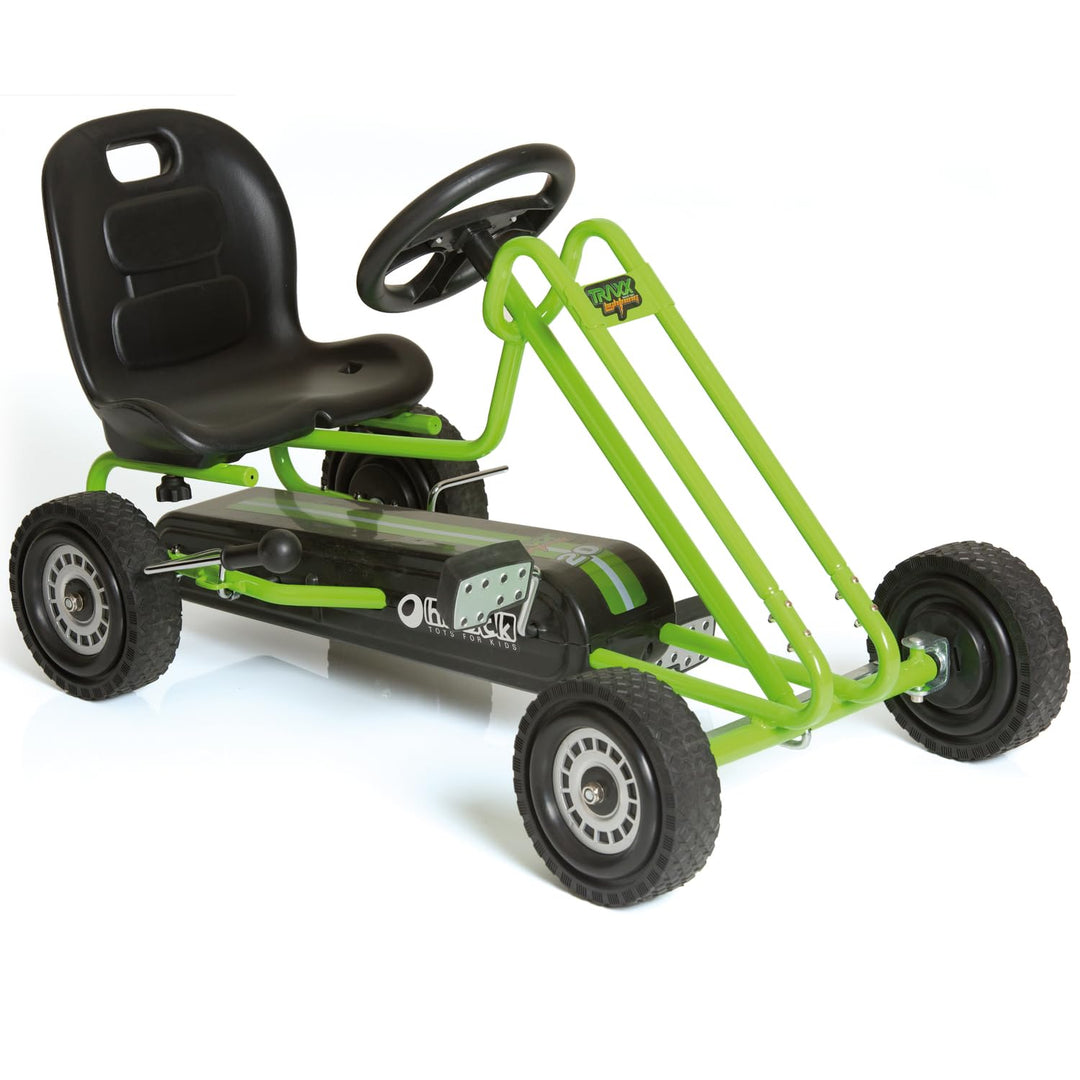 hauck Go-Kart Lightning für Kinder ab 4 Jahren bis 50 kg Köpergrösse 90-110 cm, Tretauto mit Handbre
