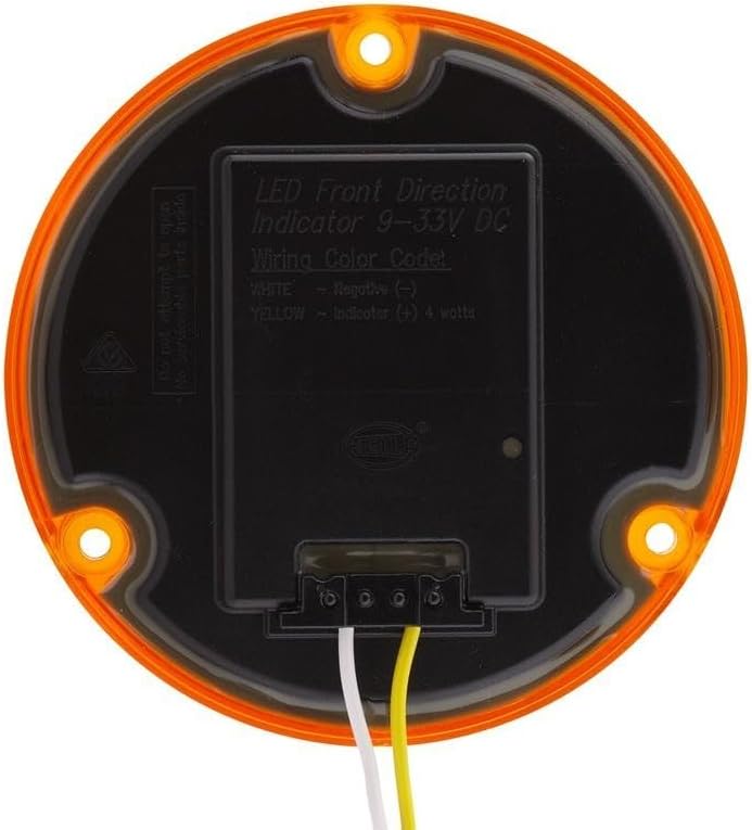 HELLA - Blinkleuchte - LED - Anbau/geschraubt - Lichtscheibenfarbe: gelb - Kabel: 200mm - Stecker: o