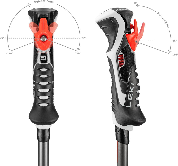 LEKI Carbon 14 3D Skistöcke black-anthracite-red 110CM, black-anthracite-red 110CM
