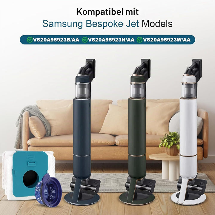 Sgizoku 6 Staubbeutel mit 2 HEPA-Filtern für Sam-sung Bespoke Jet VCA-ADB95,Beutel für Sam-sung besp