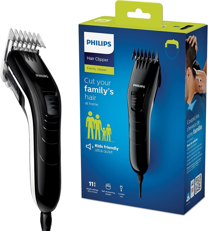 Philips Haarschneider f. d. ganze Familie QC5115/15 Edelstahlklingen, 11 Längeneinstellungen, Verwen