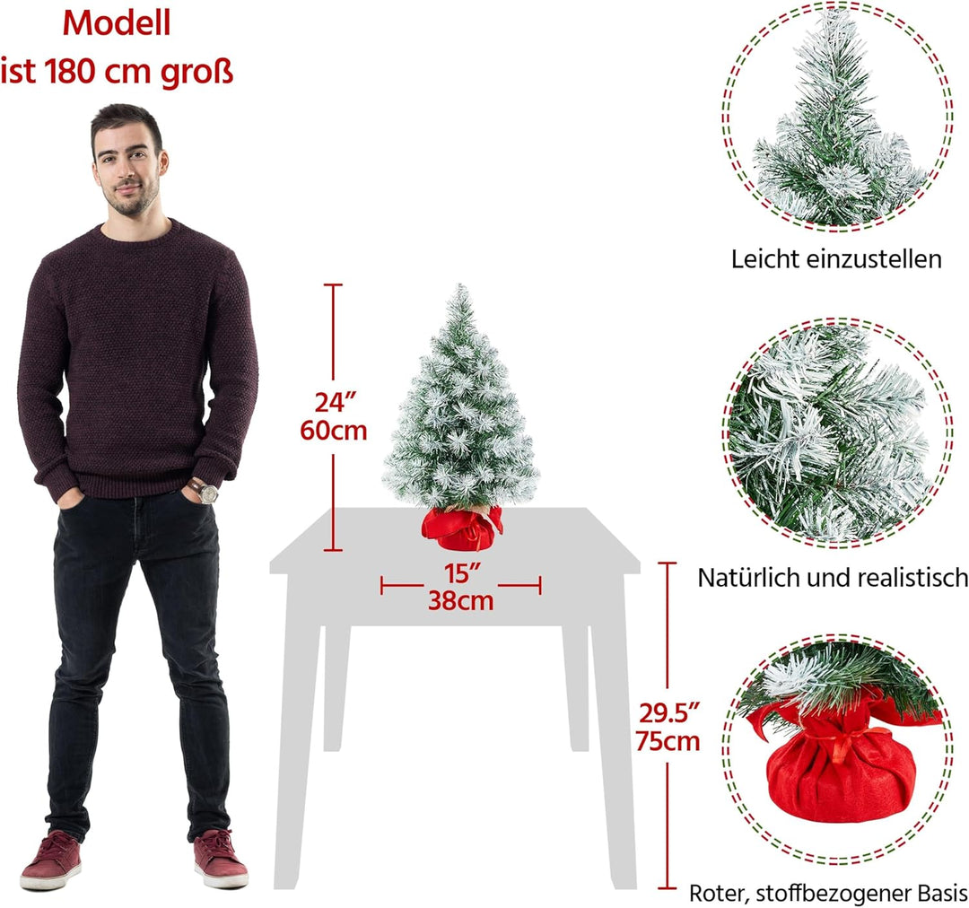 Yaheetech Künstlicher Weihnachtsbaum, Tannenbaum Schnellaufbau inkl. Christbaum-Ständer, Christbaum