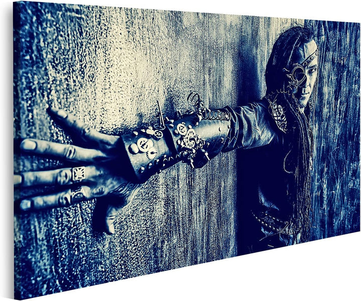 islandburner Bild auf Leinwand Porträt eines Steampunk Mannes Bilder Wandbilder Poster BBSP-1P Leinw