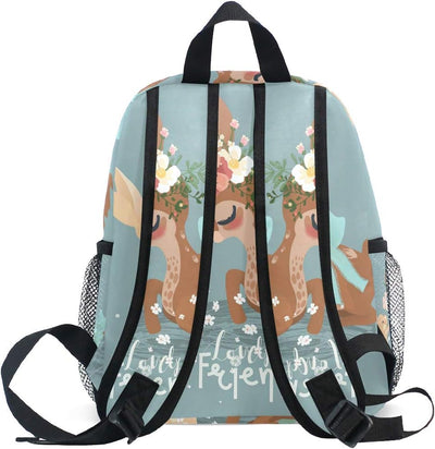 Kinderrucksack Cute Deer and Bunny Kindergarten Vorschule Tasche für Kleinkind Mädchen Jungen