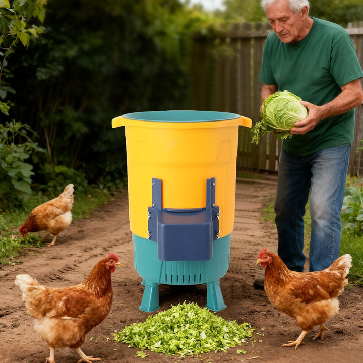 LALABU Gewerblicher Futterhäcksler, 550W 30L Gemüsehäcksler mit 400 kg/h Stündliche Schneidkapazität