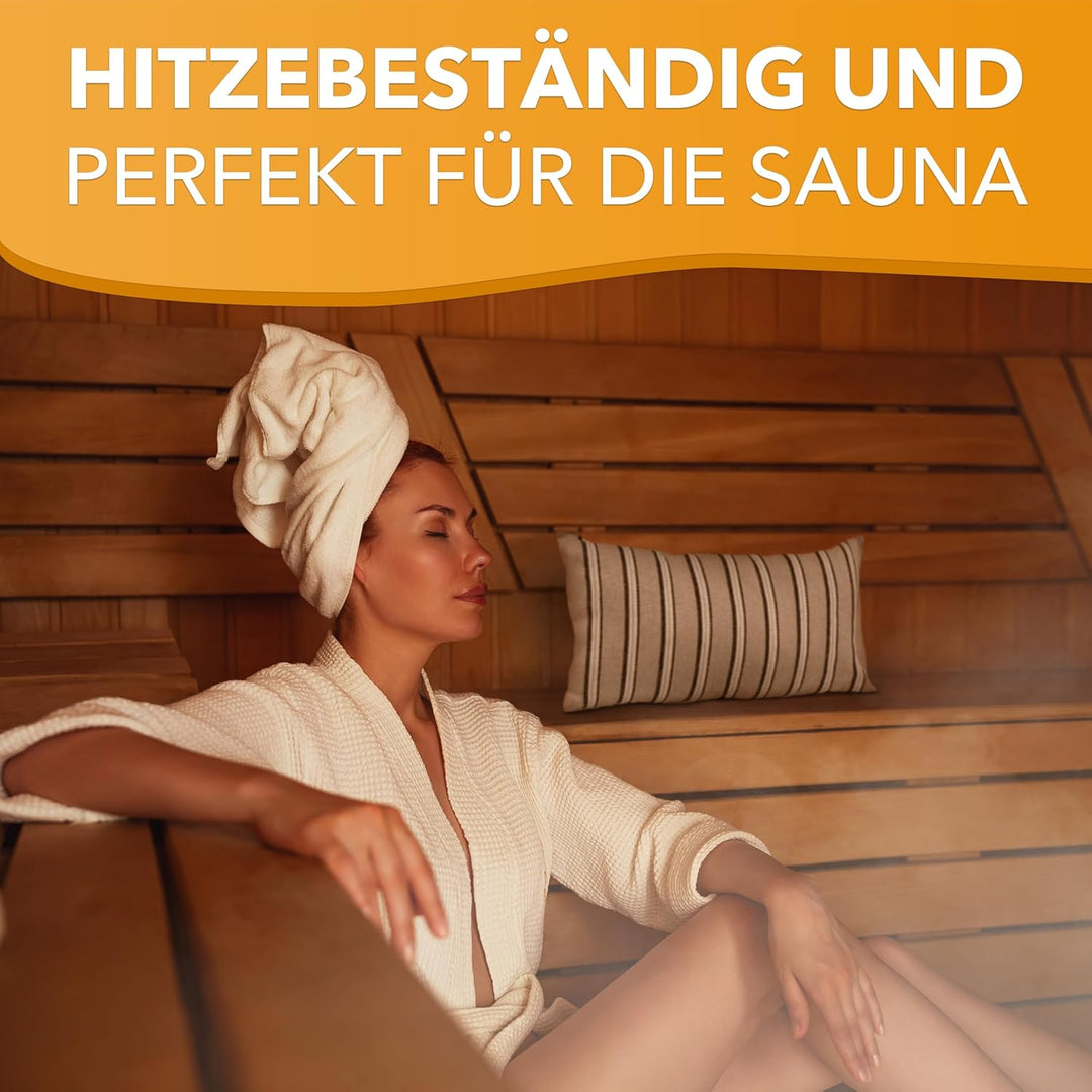 sositex | 1 Premium Saunakissen Lieblingskissen Reisekissen | Design: Moika | Masse: 50 x 25 cm, Lei