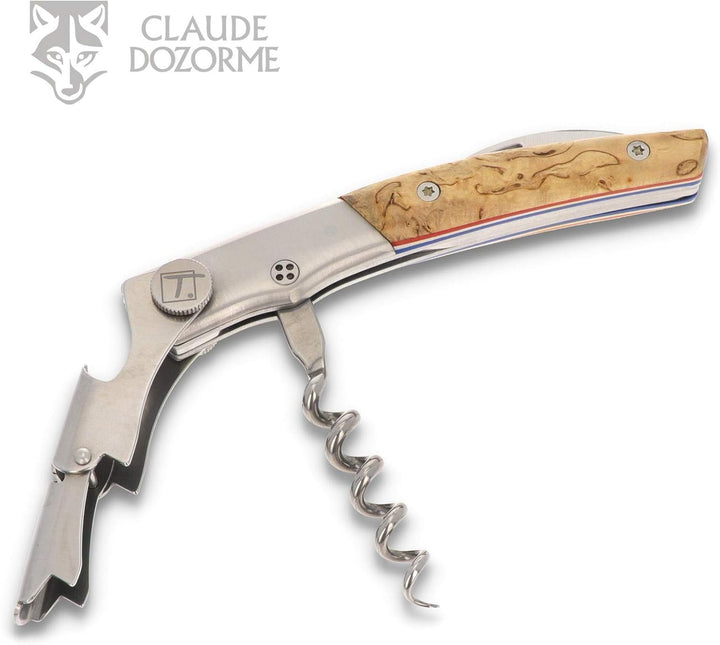 Claude Dozorme Kellnermesser - Sondermodell Frankreich Flagge - Original Le Thiers Sommelier - Griff