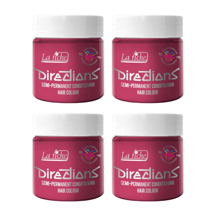 La Riche Directions Semipermanente Haarfarbe 100 ml Dose 4 Packung (Flamingo Pink) Rosa 100 ml (4er