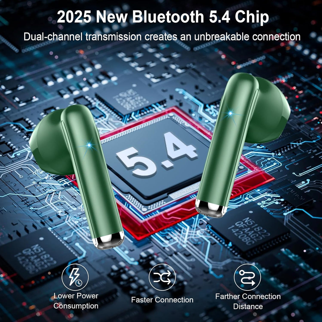 Drsaec Bluetooth 5.4 Kopfhörer, 2025 Neu In Ear Kopfhörer Kabellos Bluetooth 6D Tiefer Bass Kabellos