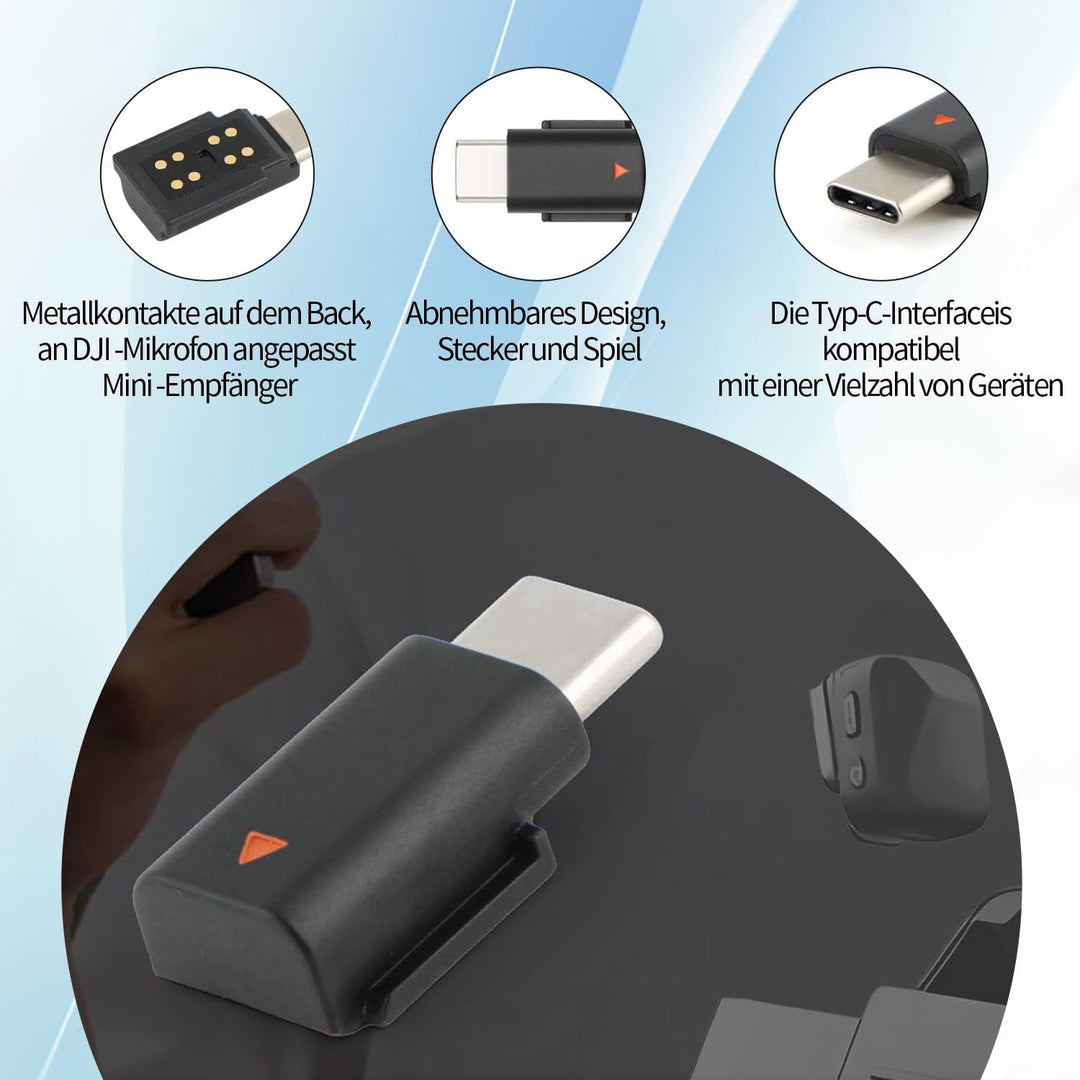 Original Mobile Phone Adapter Type-C Compatible with DJI Mic Mini Smartphone/PC/Mac Connector OEM Ac