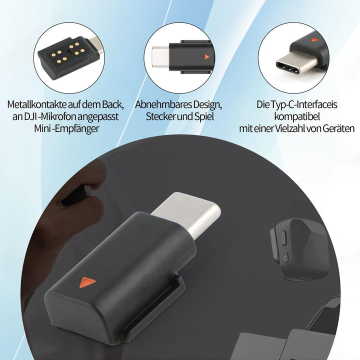 Original Mobile Phone Adapter Type-C Compatible with DJI Mic Mini Smartphone/PC/Mac Connector OEM Ac