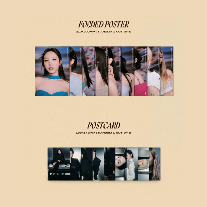 TWICE - 12th Mini Album [READY TO BE] (READY Ver.) Photobook + CD-R + Folded Poster + Postcard + Mes