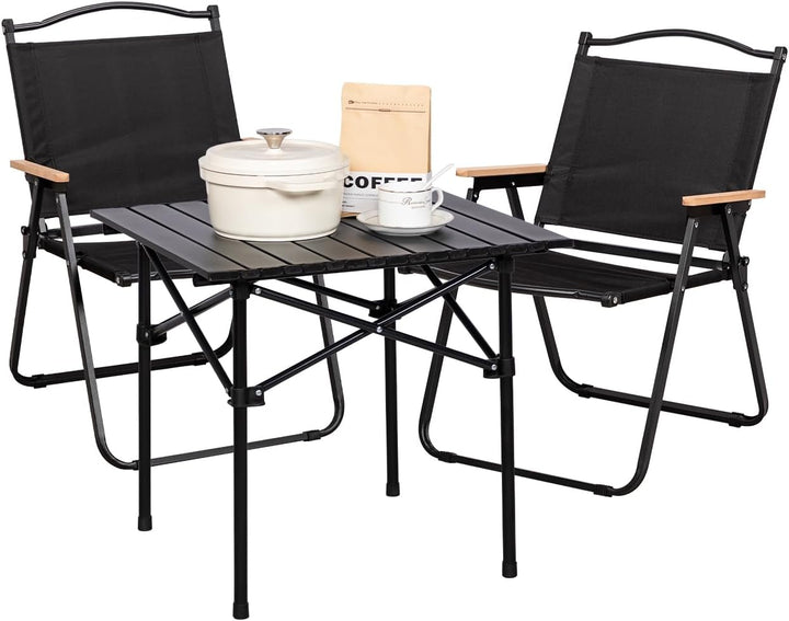 Campingtisch klappbar Klapptisch Camping faltbar Eisen Tischplatte belastbar 50kg mit Tragetasche fü