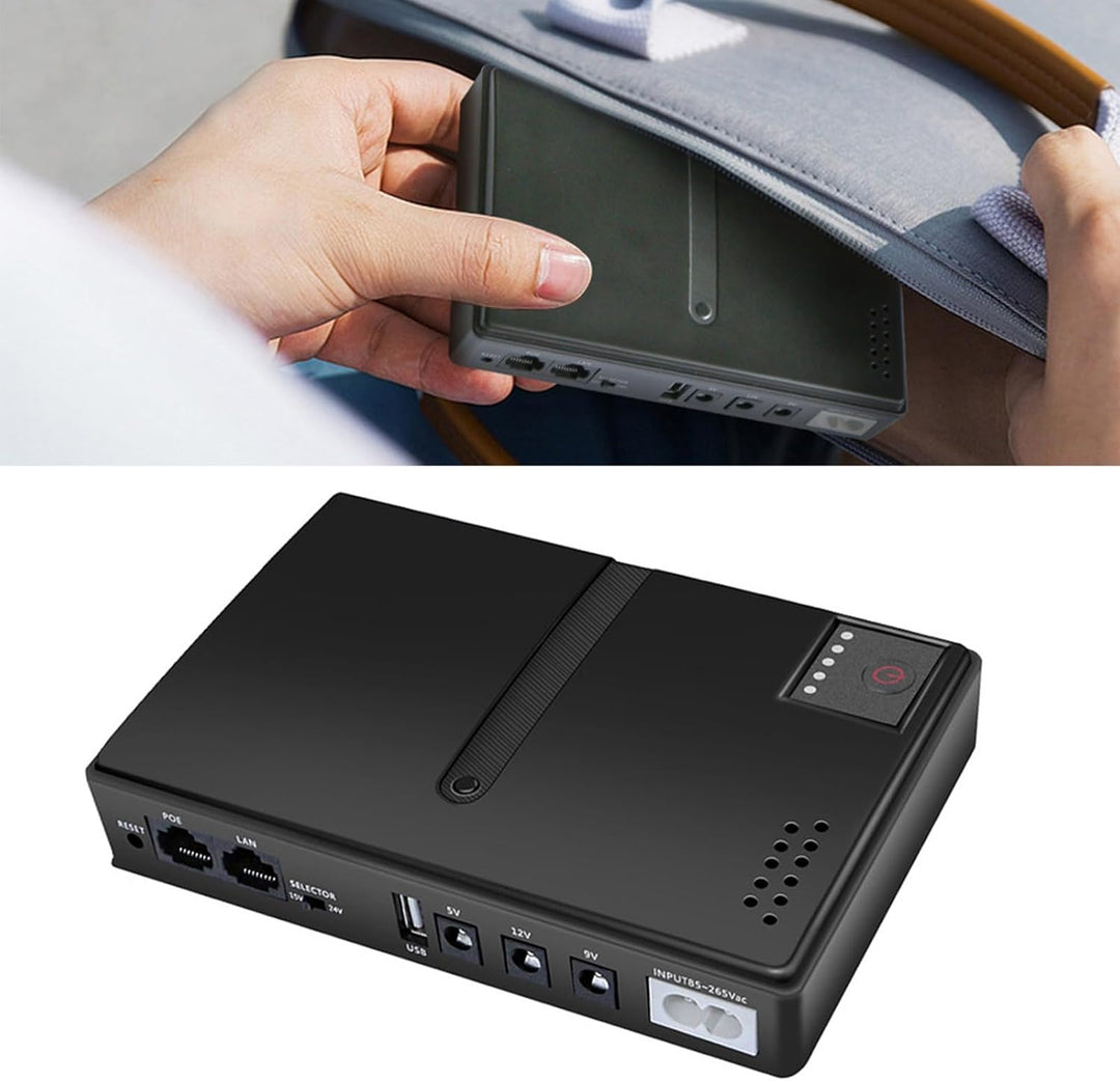 Fafeicy Unterbrechbarer Stromversorgung, 15 V 24 V POE 18W Ausgangs -UPS -Batterie -Sicherung für Ro